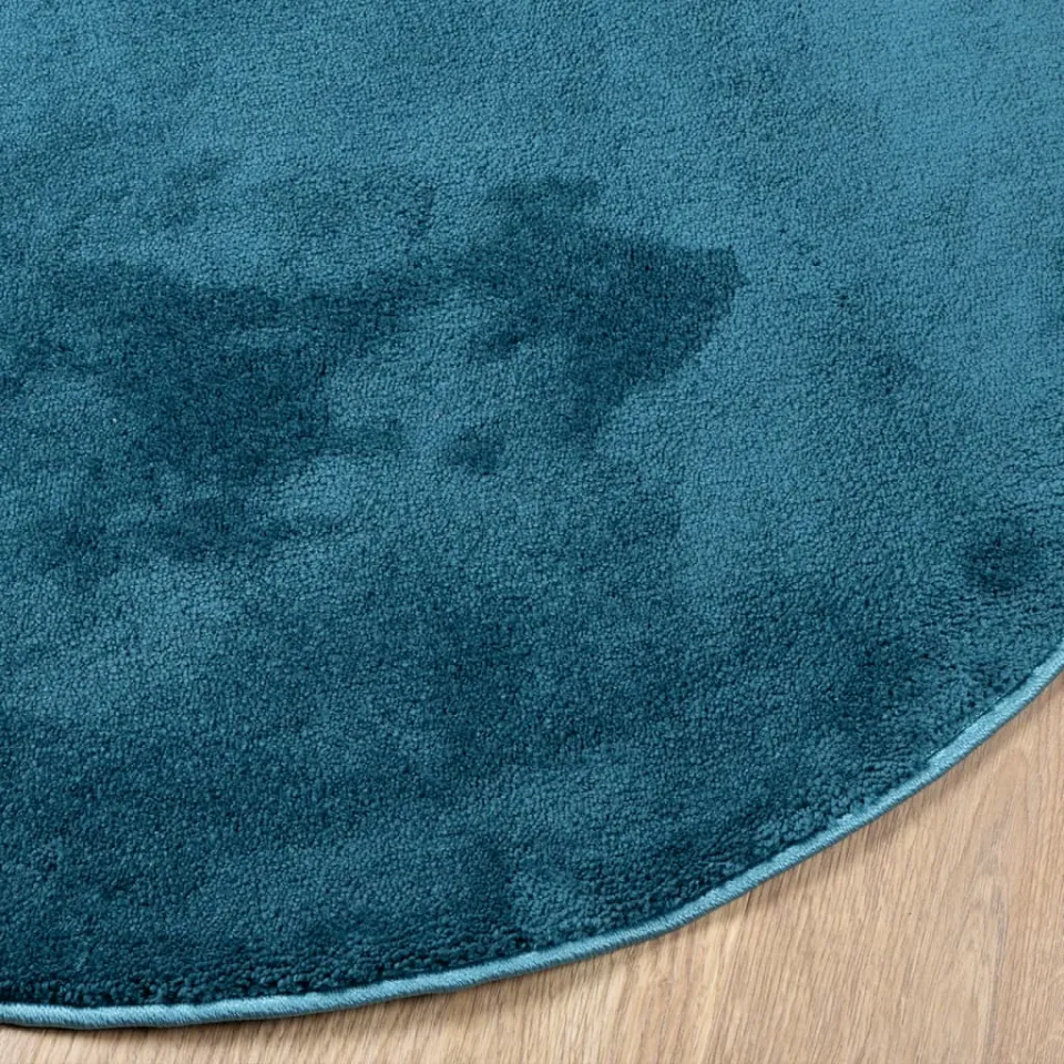 vidaXL Vloerkleed OVIEDO laagpolig Ø 120 cm turquoise, foto 4