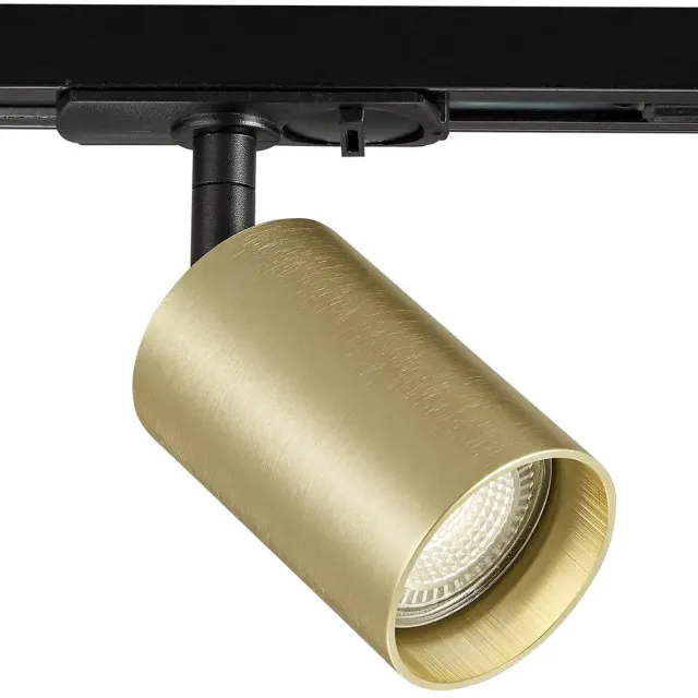 Fantasia Taboo railspot voor monofase railsysteem, GU10-fitting excl. lamp, dimbaar, aluminium zwart/geborsteld goud