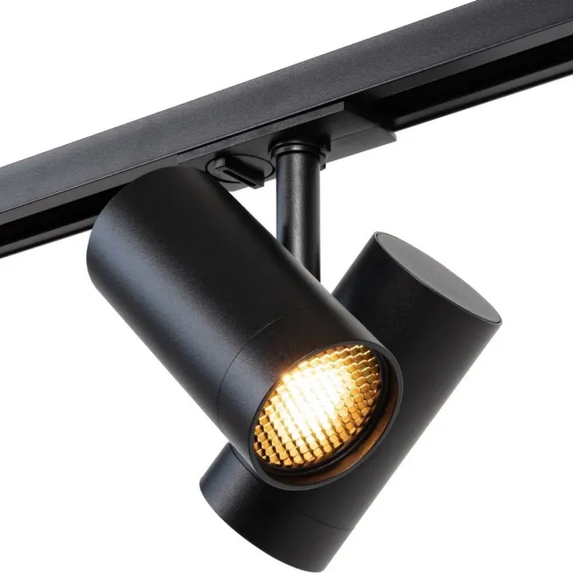 Qub Viror Duo – Dubbele GU10 Railspot – Zwart – 1-Fase Railverlichting - Geschikt voor QUB railverlichting sets Zwart - Viror Duo