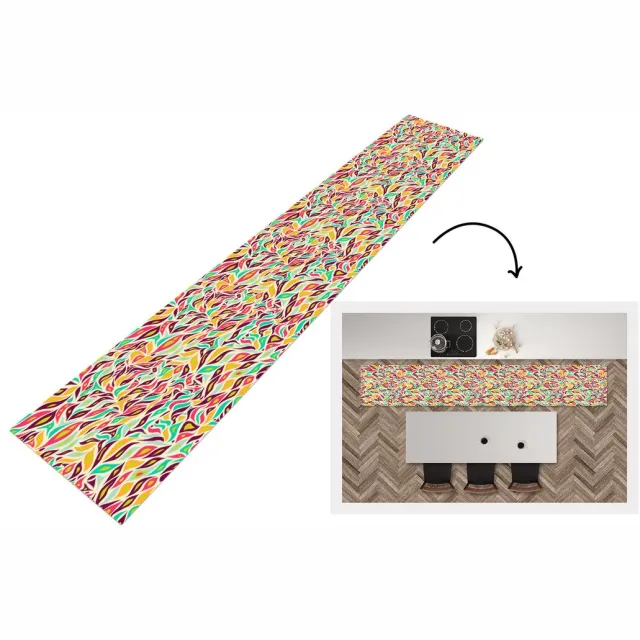 KitchenYeah Keukenloper - Keukenmat vinyl Bladeren - Lijn - Patronen - Keukenmatten loper - Keuken vloerkleed tapijt, foto 6