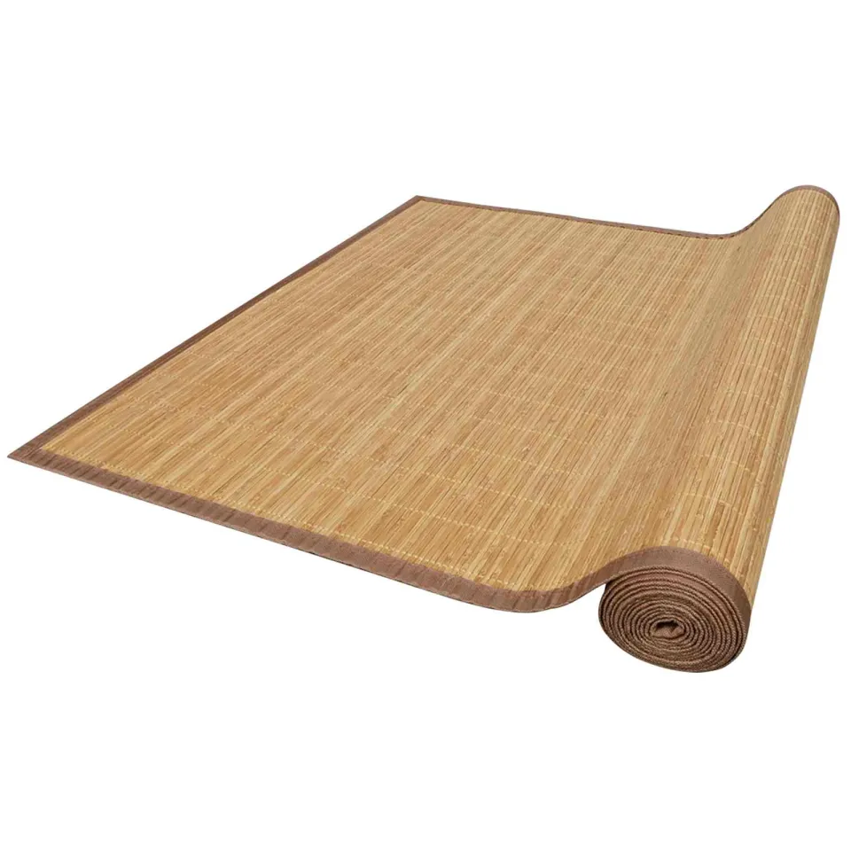 vidaXL Tapijt rechthoekig 80x300 cm bamboe bruin