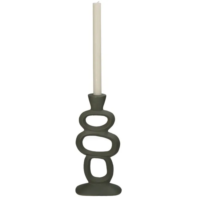 Meubel en Keuken Kandelaar - Organisch - Groen - 15x7x31cm