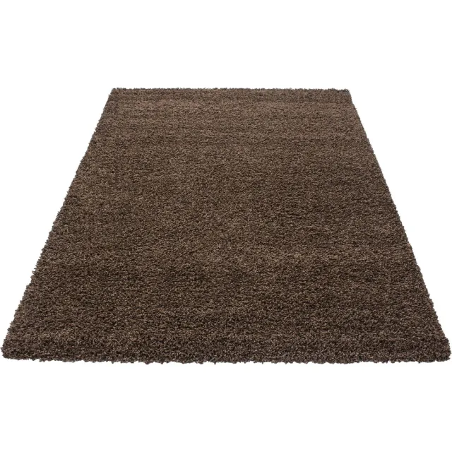 Muratap Basic Shaggy vloerkleed Bruin Hoogpolig- 80x150 CM