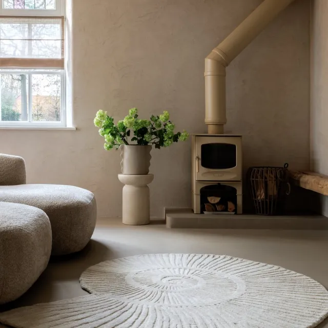 Nordic Weavers Organisch design vloerkleed - Balans Shell ivoor 250x305