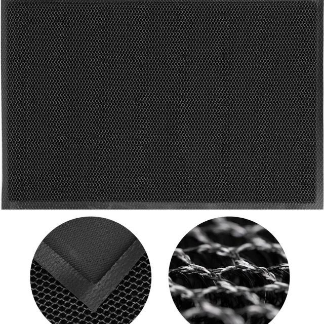 springos Deurmat - Buitenmat - Droogloopmat - Anti -Slip - Zwart - 60 x 90 Cm