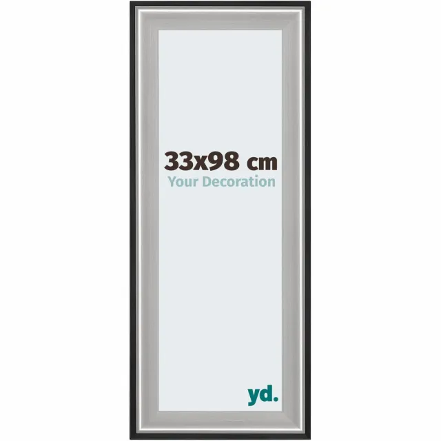 yd. Your Decoration - Fotolijst 33x98 cm - Hout - Zwart Zilver Gepolijst - Birmingham