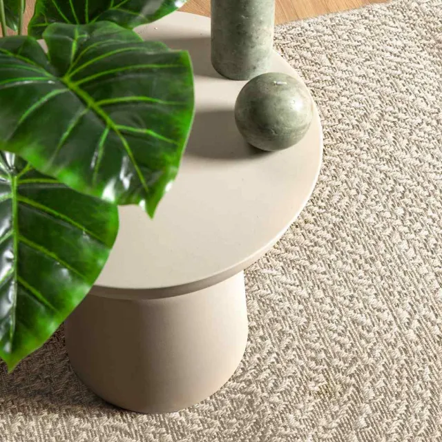 vidaXL Vloerkleed ZIZUR room binnen en buiten 240x340 cm jute look crème, foto 2