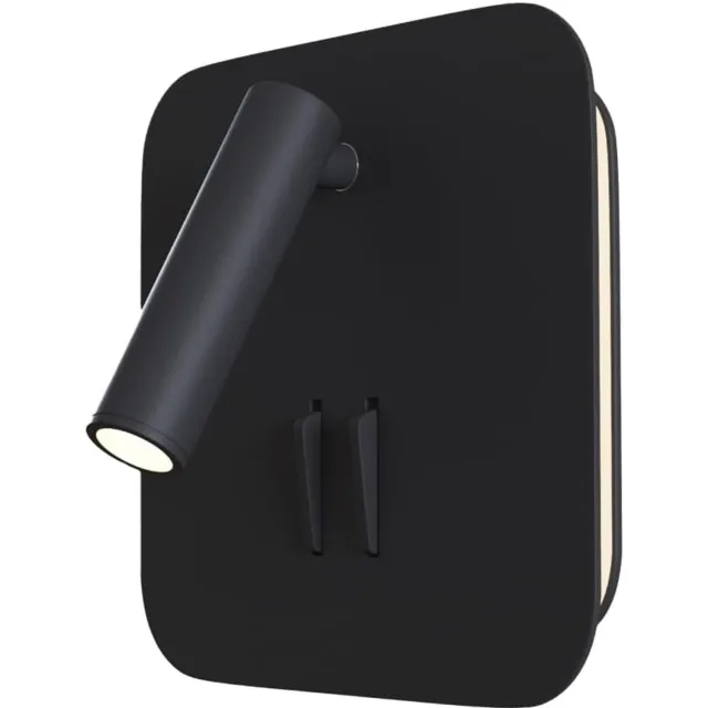Maytoni IOS 176 wandlamp met kantelbare spot – aluminium zwart