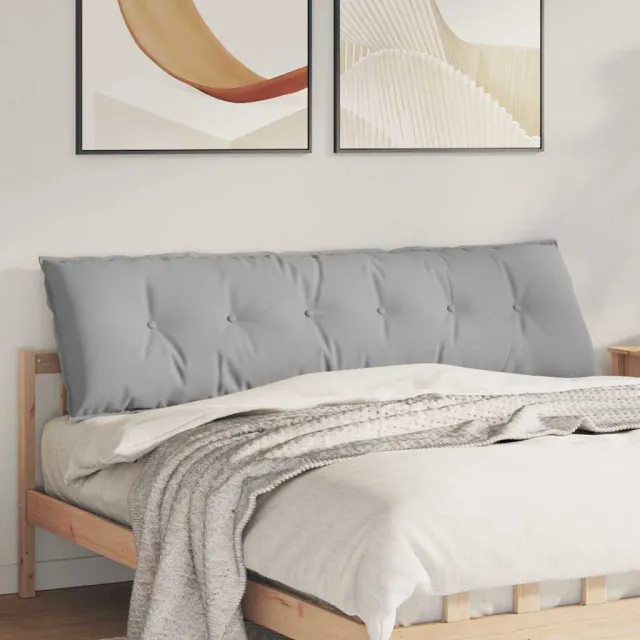 vidaXL Rugkussen Wolkengrijs 180 x 50 x 19 cm Stof