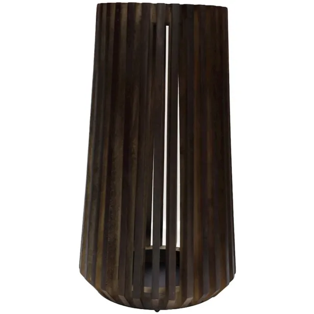 Vase The World Windlicht Lander | Walnoot hout | Large | Ø28 x H48 cm Walnut