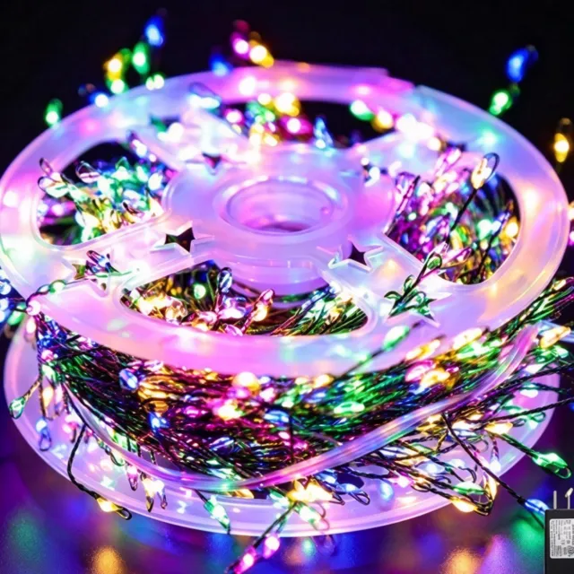 Nosheir Kerstverlichting Buiten en Binnen - 50 Meter - Waterdichte LED Lichtsnoer met Kleurige Lampjes - 8 Lichtmodi, Timerfunctie en Afstandsbediening - voor Tuin, Feest- en Sfeerverlichting