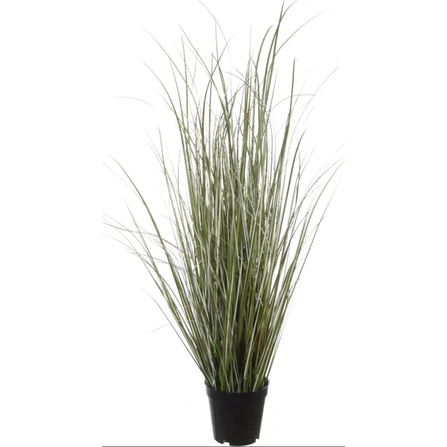 Louis Maes Quality kunstplant - Siergras sprieten helmgras - donkergroen - H75 cm - in pot