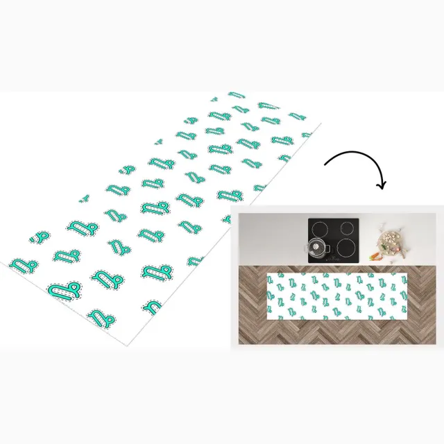 KitchenYeah Keukenloper - Loper keuken - Steenbok - Design - Astrologie - Keukenloper vinyl Multicolor