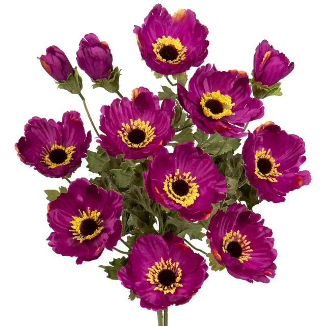 My Ninki ® Realistische Kunstbloemen Set met Klaprozen voor Diverse Decoratieve Toepassingen paars