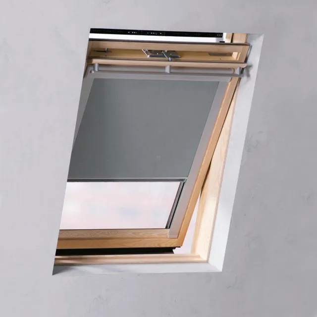 Timlux Standaard Verduisterend Rolgordijn voor VELUX Dakramen, M04, 304, 1, GRIJS
