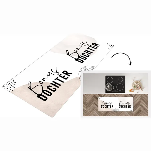 KitchenYeah Keukenloper - Loper keuken - Quotes - Bonuskind - Love - Keukenloper vinyl Multicolor