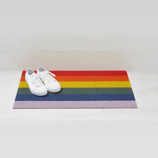 CHILEWICH Deurmat-Pride-Stripe-Rainbow regenboog