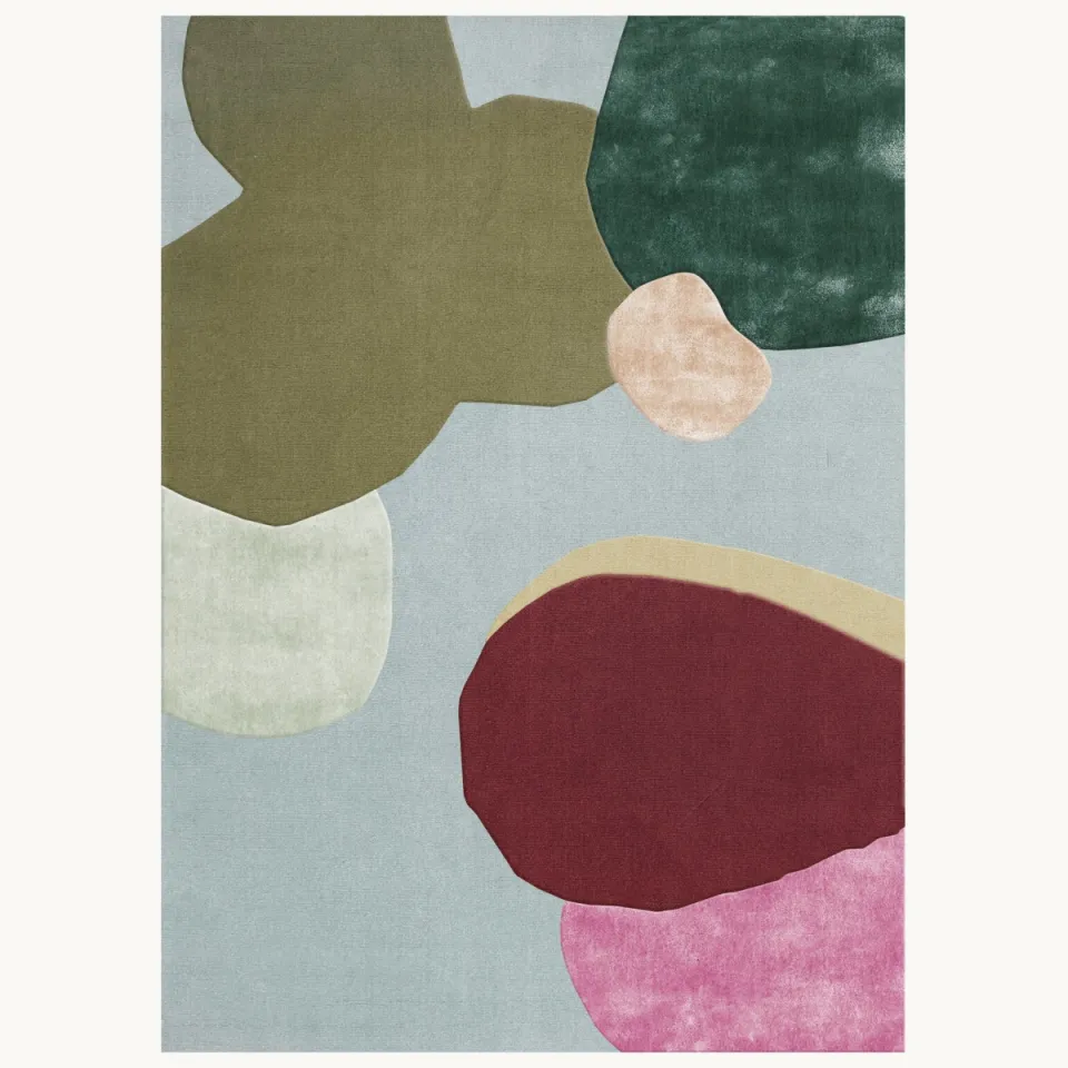 Layered Poppy Kalas Sleeping Flower Blue - 180 X 270 cm Meerkleurig - Pastel; Groen; Blauw