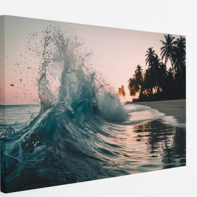 Saammp Canvas Schilderij - Golfen- Landschap - Natuur - 120x80 - Foto op canvas - Wanddecoratie - Muurdecoratie Woonkamer - Slaapkamer decoratie - Canvas Print Multicolor