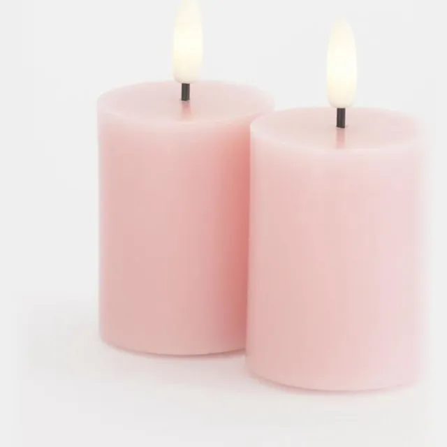 Sirius Sille Mini LED kaars 2st Ø5xH6.5cm - Light Pink - Licht Roze