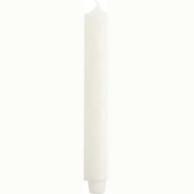 Rustik Lys Dinerkaarsen dik (3.2) Weiss/ Wit 10 stuks