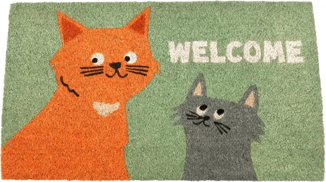 Rex London Deurmat met katten 'Nine Lives' Groen