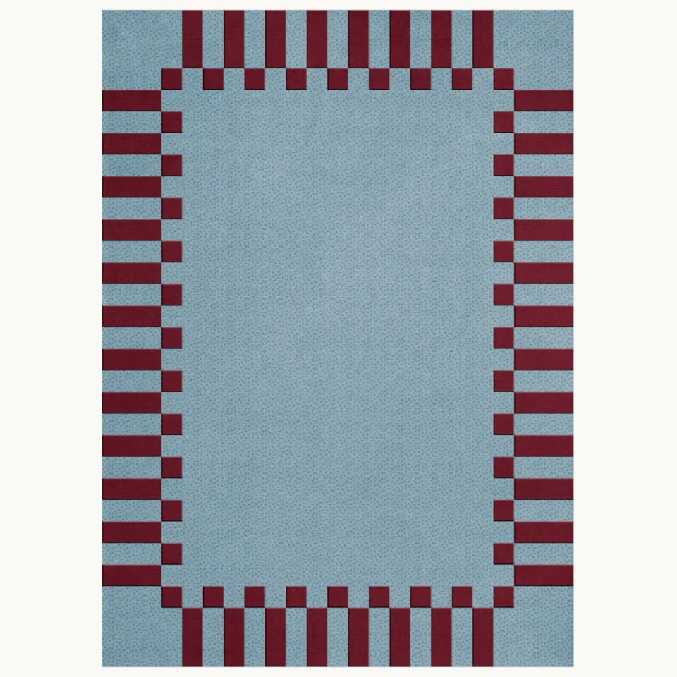 Layered Teklan Frame Mulberry Sky - 180 X 270 cm Blauw; Rood