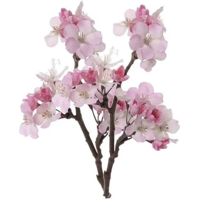 Bellatio Flowers & Plants Roze appelbloesem kunstbloem/tak met 17 bloemetjes 36 cm - 2x - Nepbloemen - Kunstbloemen