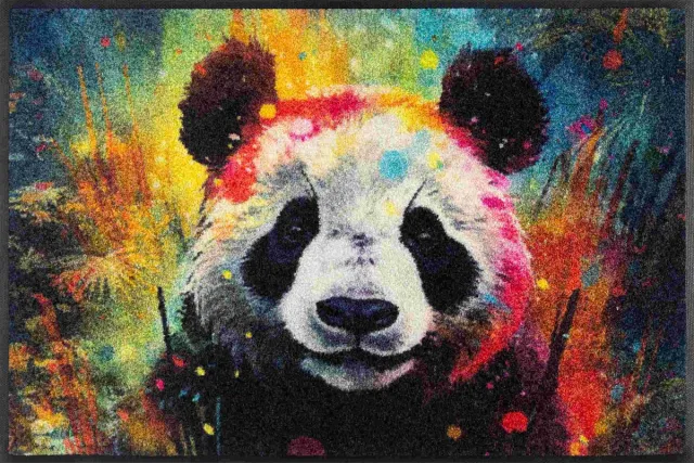 Kleen-Tex Wash+Dry Design Wasbare Deurmat - Pandy McPanda - 50 x 75cm