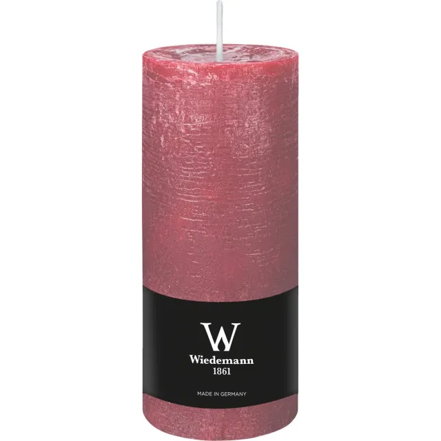 Wiedemann Cilinderkaars/stompkaars - rustieke kaars - oudroze - 7 x 16 cm - 66 branduren