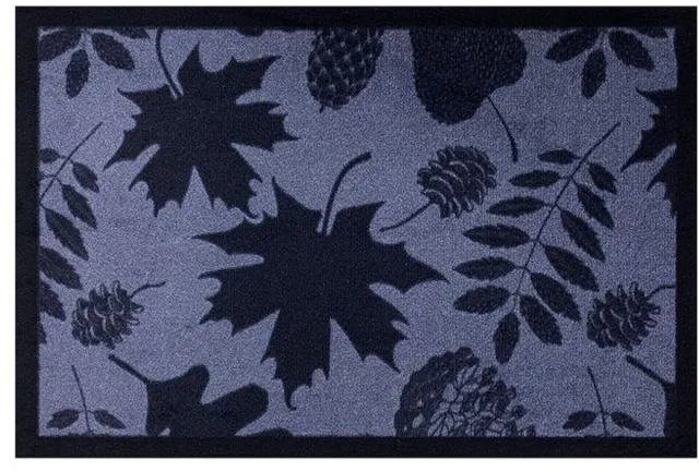 Vica International Deurmat Leaves Shadow antraciet - 40x60 cm