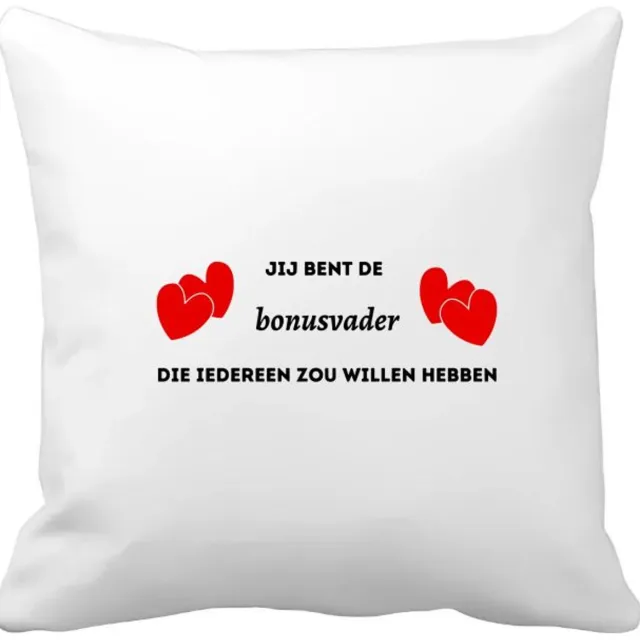Akyol jij bent de bonusvader die iedereen zou willen hebben Kussen hoes - Vader - geweldige vader - niemand anders - verjaardag - cadeau - kado - bedankje - geschenk - 40 bij 40 cm Multicolor