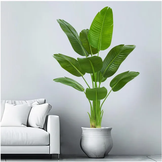 Unyqoos Grote decoratieve kunstplant met natuurlijke uitstraling voor binnenruimtes Zwart