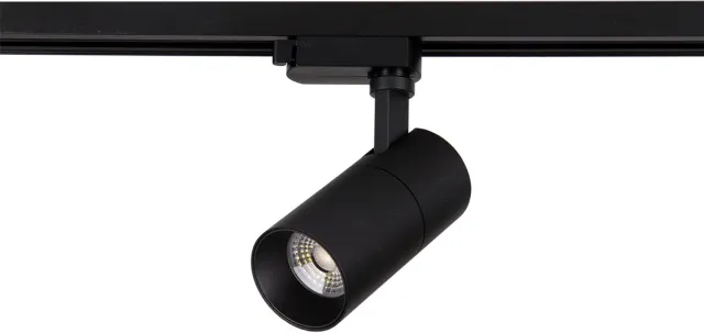 BES LED LED Railverlichting - Track Spot - Prixa Pina - 1 Fase - 20W - Aanpasbare Kleur - Mat Zwart - Rond - Aluminium