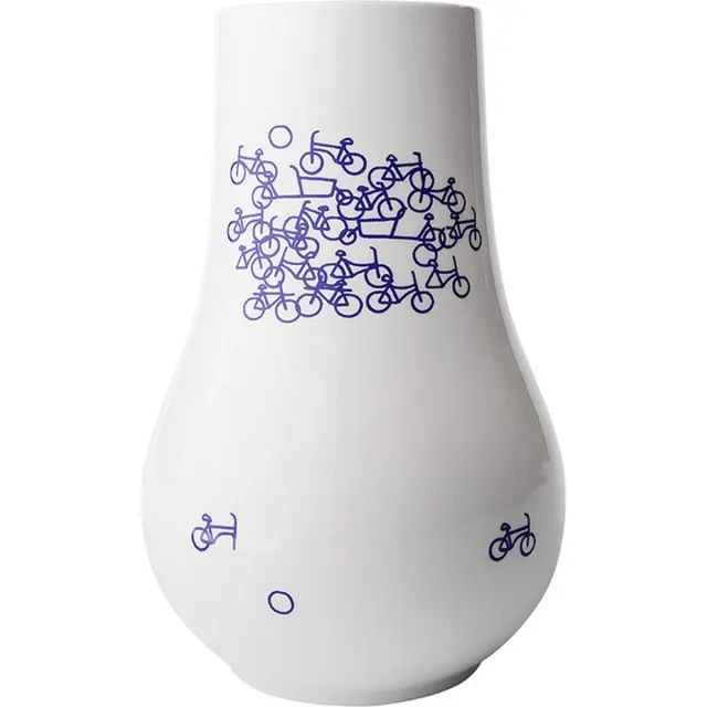 Heinen Delfts Blauw Buikvaas De Blauwe Fiets nr.1 - Keramiek - 20 cm Delfts blauw