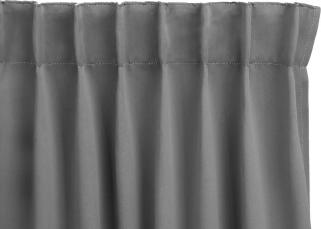 Lifa-Living LIFA LIVING Zonwerende Gordijn - Zilvergrijs - Verduisterend & Geluidswerend - Black-Out Gordijnen - Gordijnen met Haken - Kant en Klaar - 100% Polyester - 300 x 250 cm - 1 Stuk