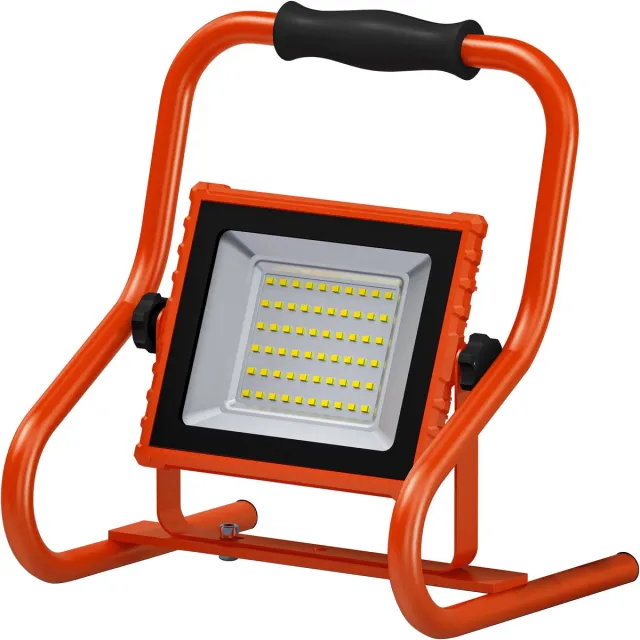 Osram op batterijen werkende werklamp R-Stand 20W 4000K in oranje met aluminium behuizing, IP44 bescherming, voor renovatie, kelders en garages