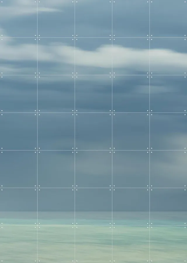 IXXI Moody Weather In Italy, Photolovers - 100 x 140 cm - Grote wanddecoratie en posters - Fotografie, Abstract, Minimalisme, Woonkamer, Strandhuis Blauw / Grijs