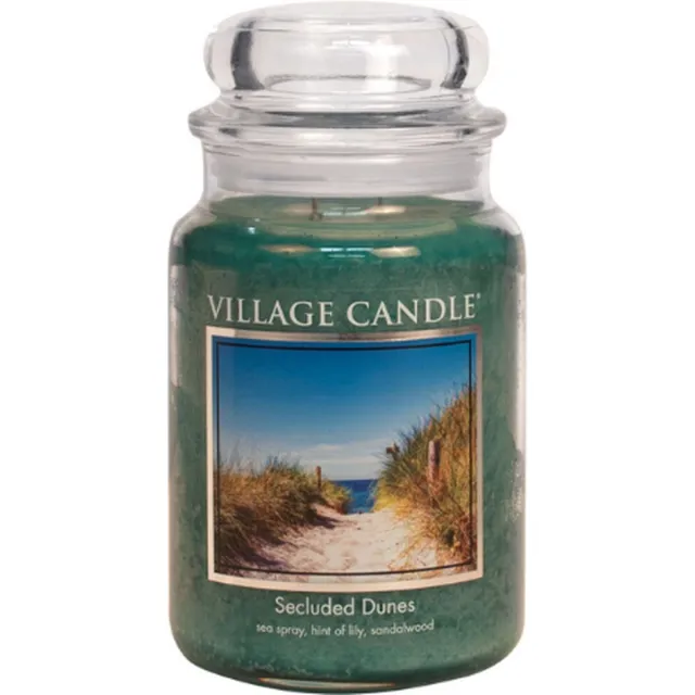 village candle Large Jar Secluded Dunes - Citrus turqoise