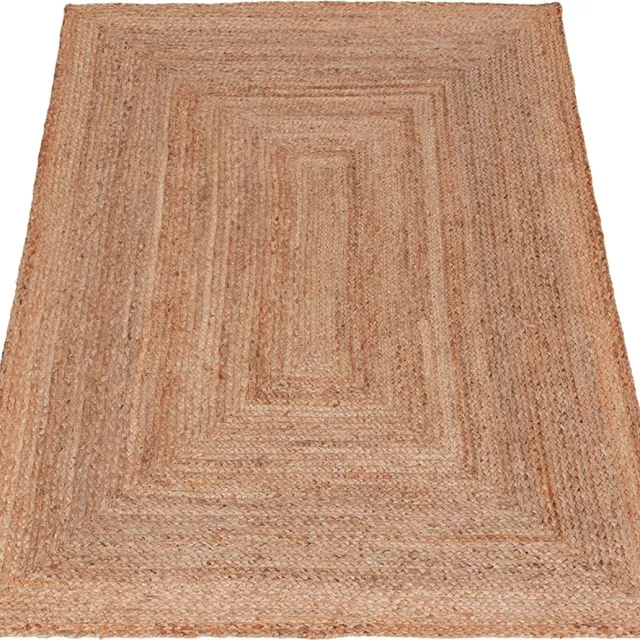 Dutch Lifestyle Juta Frame - Jute - Vloerkleed - 200x300 cm - Beige Bruin/beige