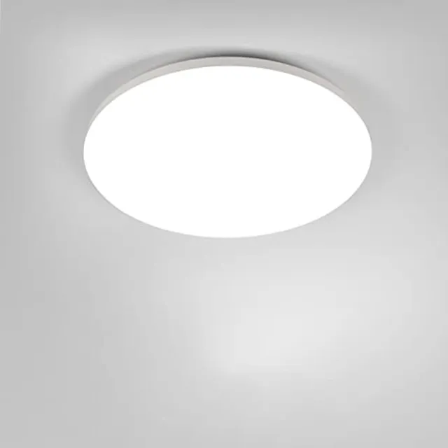 Riserva LED Plafondlamp Rond - 24W - 2700 lm - 6500K Koud Wit - Ø30 cm - Witte Plafondlamp voor Woonkamer, Slaapkamer, Keuken en Badkamer