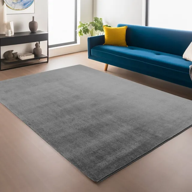 Ayyildiz Antislip Vloerkleed Joy Grijs 80 x 150 cm Effen Kleur Zacht