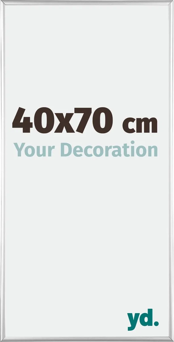 yd. Your Decoration - Fotolijst 40x70 cm - Aluminium - Zilver Hoogglans - Kent