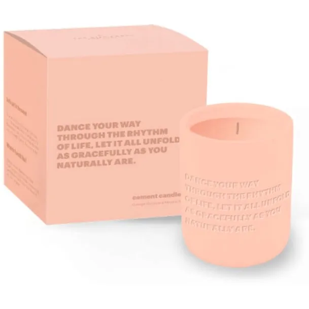 The Gift Label Cemented candle Dance your way through kaars peach