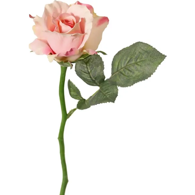 Top Art Topart Kunstbloem - roos Alice - de luxe - roze - 30 cm - kunststof steel - decoratie