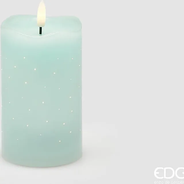 EDG - Enzo De Gasperi EDG Enzo de Gasperi - Ledkaars met sterretjes H12.5 Lichtgroen (met timer)