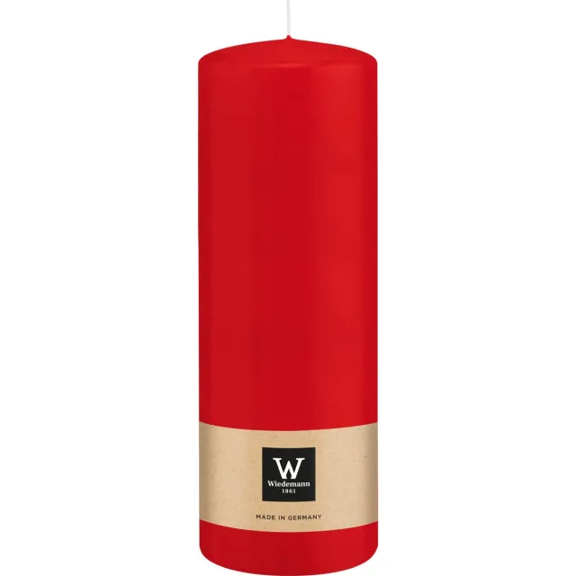 Wiedemann Cilinderkaars/stompkaars - rood - 20 x 7 cm - 103 branduren - zuilkaarsen