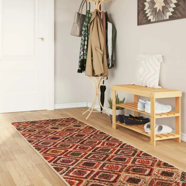 vidaXL Vloerkleedloper MARSA Meerkleurig 80 x 350 cm Polyester en PVC, foto 2