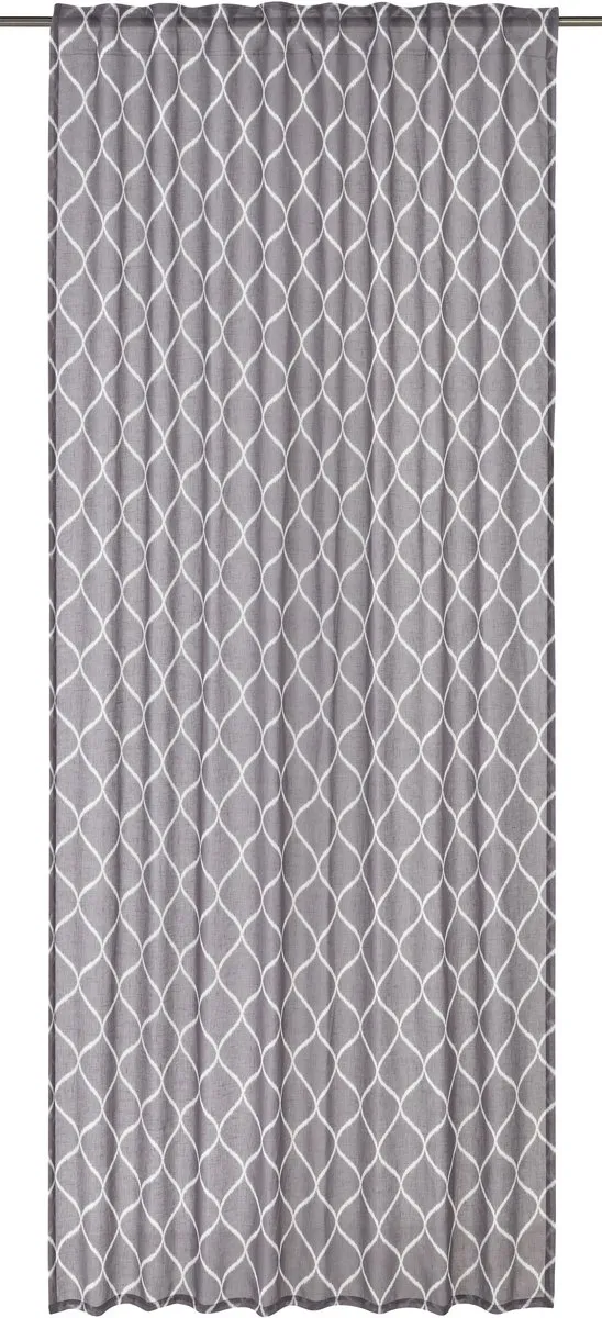 Elbersdrucke Gordijn met lussen Alea 255x140 cm grijs semi-transparant WeißGrau