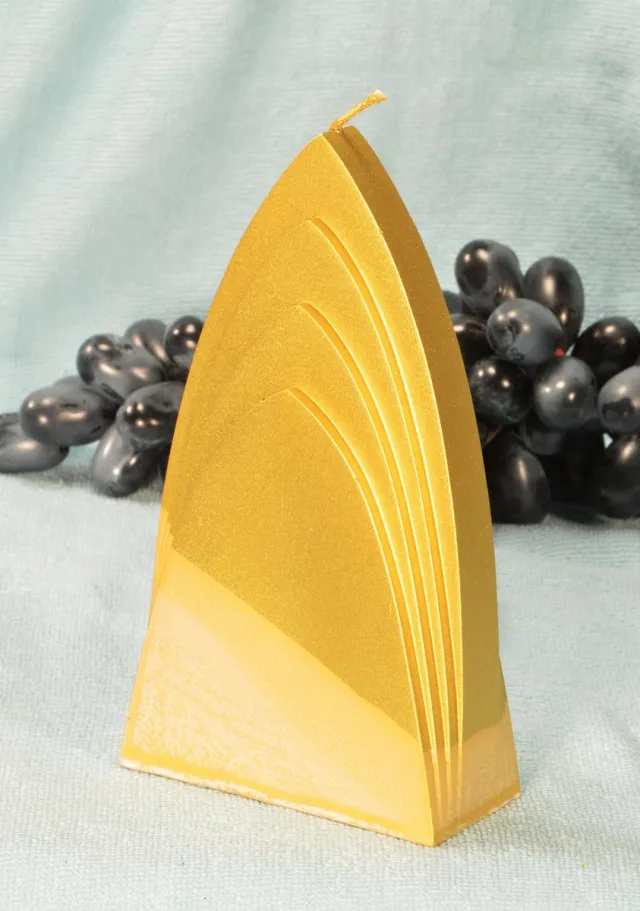 MilaNNE Bogen Kaars, GOUD, hoogte: 17cm